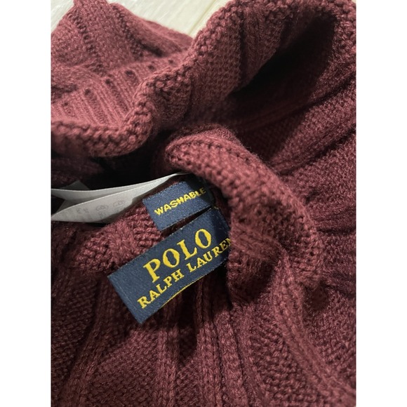 Polo Ralph Lauren Men's Beanie Skull Cap Chunky Cable Knit  NWOT - Picture 2 of 3